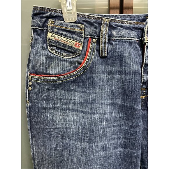 Diesel CHEREN Vintage 90s Y2K Blue Denim Womans Embroidered Bootcut Jeans Sz 28 - Picture 3 of 15